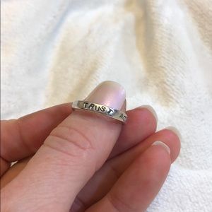 Sterling silver stamped ring